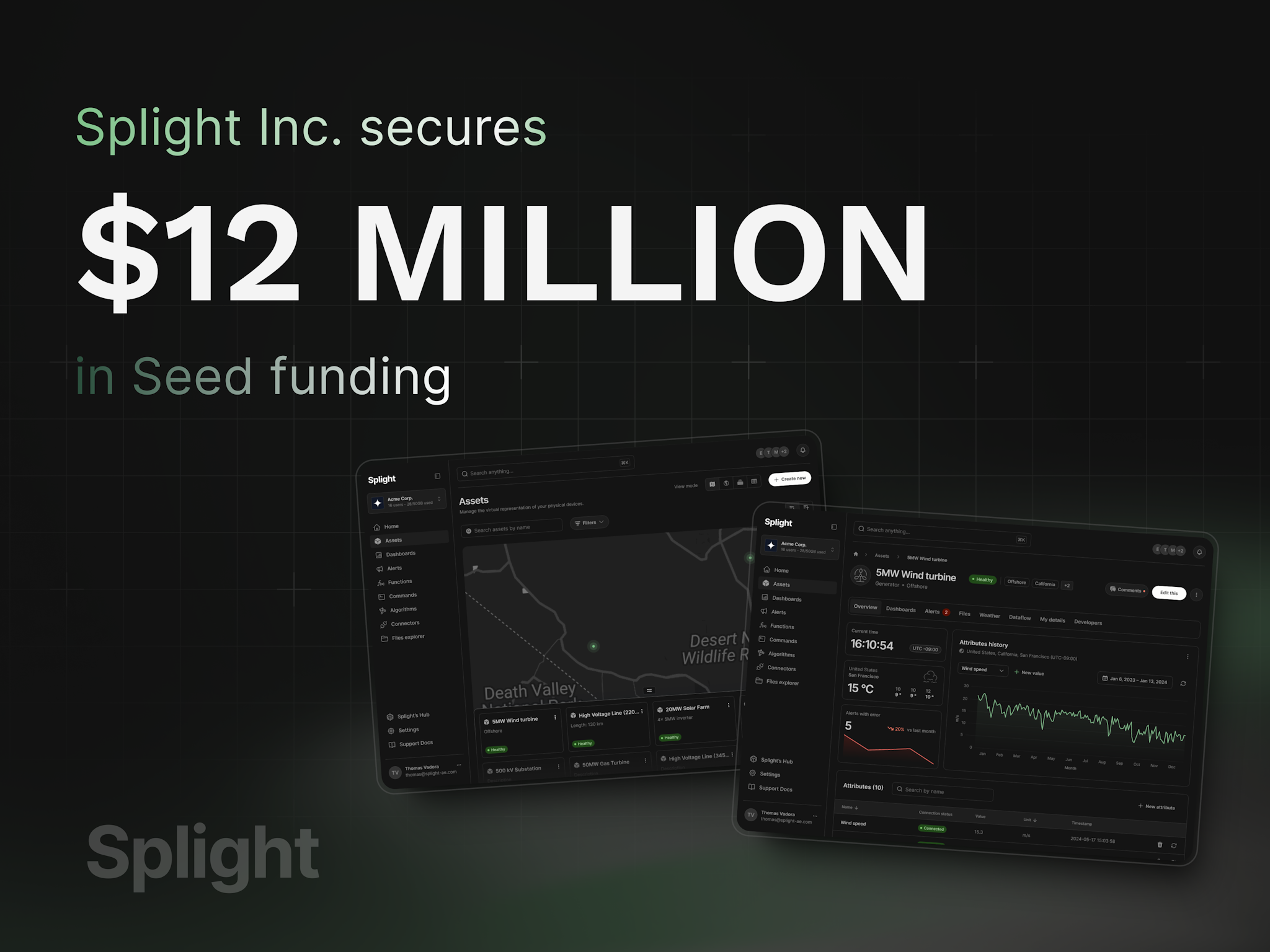 Splight Inc. secures $12M in seed funding to tackle the energy industry's biggest problem: energy curtailment